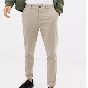 All Saints Men's Park Chino Pants‎ in Off White Cream Size 30